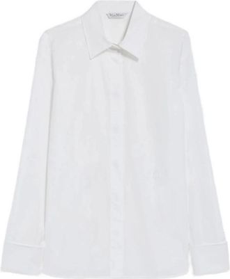 Max Mara Camicia in cotone - Dames - Overhemden - Wit - S - Katoen - Overhemden