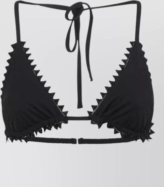 Jacquemus triangle bikini top lace trim straps