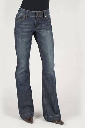 Stetson Womens Trouser Jeans In Dark Blue