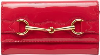 Gucci Pink Patent Leather Long Wallet (Bi-Fold) (Pre-Owned)