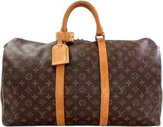 Louis Vuitton Pre-owned Monogram Boston Bag - Dames - Vintage Weekendtas - Bruin - ONE Size - Vintage