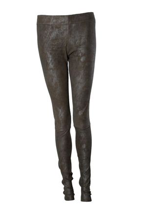 Sylvie Schimmel suede coated legging in taupe