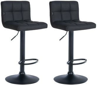 Clp Clp - Set De 2 Taburetes De Bar Feni En Polipiel Negro Negro