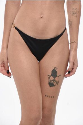 Versace Stretch Fabric Bikini Bottom with Logoed Detail size 3