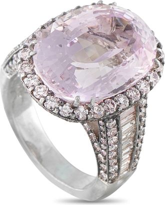 Luxury Bazaar Platinum 2.38ct Pink Diamond and Kunzite Ring MF02-080326