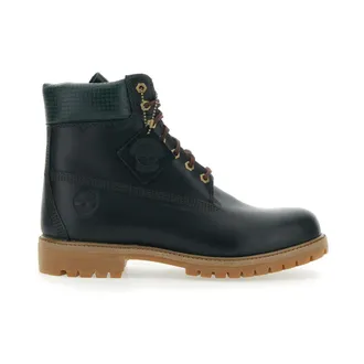 Timberland Schoenen, Heren, Groen, 42 1/2 EU, Groene waterdichte leren laarzen met logo