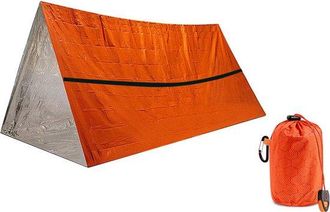 OEM Tienda Campa&ntilde;a Triangular Emergencia 245 X 157 Cm, Resistente Fr&iacute;o, L&aacute;mina Aluminio Pe, Resistente Viento Calor, Color Naranja. 157 X 245 Cm