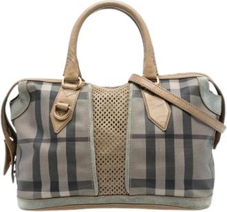 Burberry Pre-owned Handbags, female, Multicolor, Size: ONE SIZE Pre-owned Canvas Handbag