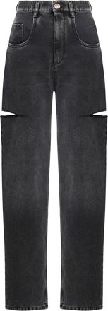 Maison Margiela Black Denim Trousers-Donna