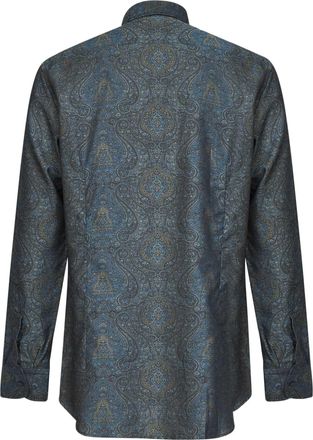 Etro Mens Cotton Jacquard Shirt Multicolour