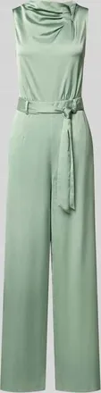 Comma Jumpsuit aus Satin im &auml;rmellosen Design in Mint, Gr&ouml;&szlig;e 34