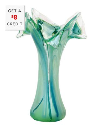 Vietri Vietri Onda Glass Twisted Flower Vase With $8 Credit