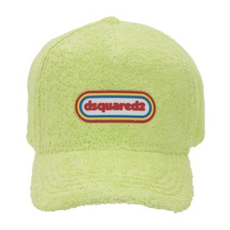 Dsquared2 Caps, unisex, Green, Size: ONE SIZE Logo Patch Cotton Baseball Cap