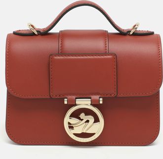 Longchamp Box Trot Brown Leather Shoulder Bag