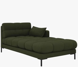 BLOOMINGLOFT Design Chaiselongue Mamaia Strukturstoff Gr&uuml;n
