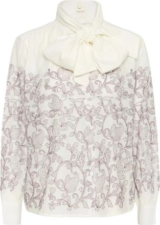 Part Two Fig Embroidery Shirt - Dames - Overhemden - Beige - L - Overhemden