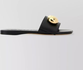 Loewe leather open toe flat sole slippers