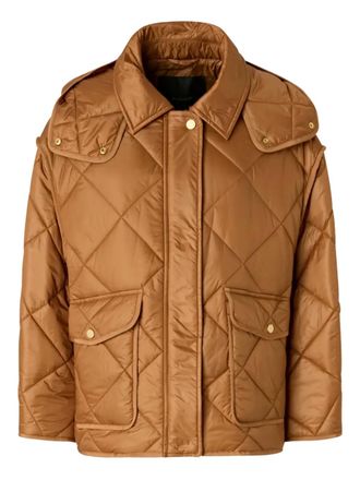 Pinko quilted hooded jacket - Brown