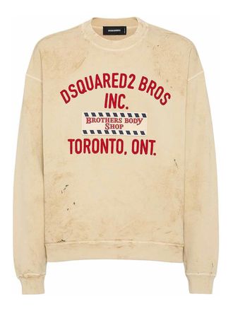 Dsquared2 Cotton sweatshirt with distressed effect