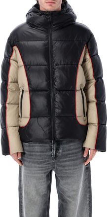 Diesel W-ostend Hooded Ripstop Puffer Jacket