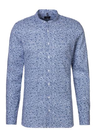 Olymp Businesshemd OLYMP No. Six super slim, Herren, Gr. 36, N-Gr, blau (marine), Web, Obermaterial: 97% Baumwolle, 3% Elastolefin, Hemden Businesshemd, Mit