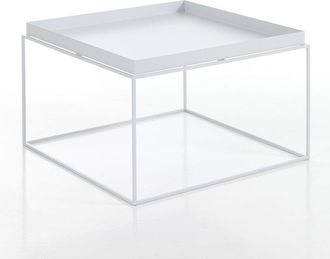 Oresteluchetta Oresteluchetta - Tavolino da esterno in acciaio bianco H.40 x L.60 x P.60