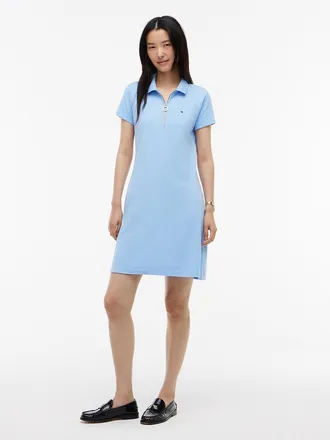 Tommy Hilfiger Womens Zip Polo Dress - Vessel Blue - XXL