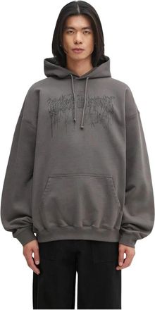 VETEMENTS Cof Dripping Logo Oversized - Heren - Hoodies - Grijs - M - Katoen - Hoodies & sweatvesten