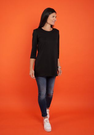 Seidel Moden 3/4-Arm-Shirt SEIDEL MODEN Exklusiv bei OTTO, Damen, Gr. 34, schwarz, Obermaterial: 50% Polyester, 45% Viskose, 5% Elasthan, unifarben, regular fit Po