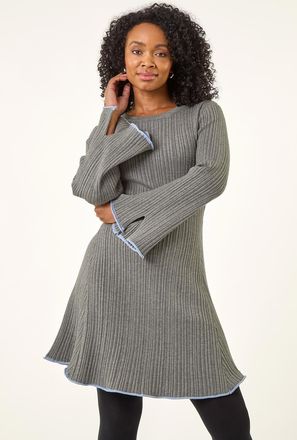 Roman Contrast Trim Knit Dress