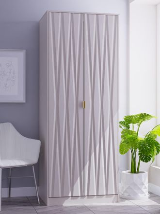 Welcome Furniture Glitz Ready Assembled 2 Door Wardrobe in Kashmir Matt - Welcome Furniture | TJ Hughes