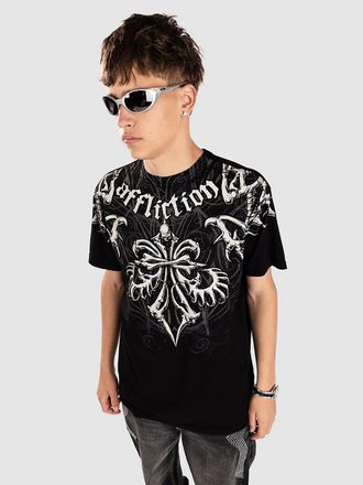 Affliction Skeleton T-Shirt schwarz