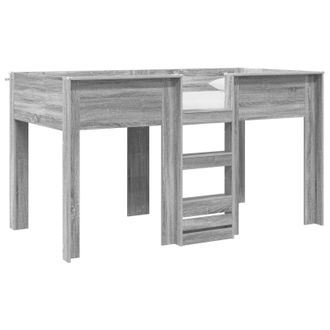vidaXL Letto A Castello Per Bambini Grigio Sonoma 90 X 200 Cm Vidaxl