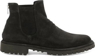 Officine Creative Zwarte Su&egrave;de Enkellaarzen voor Mannen - Heren - Chelseaboots - Zwart - 44 EU - Su&egrave;de - Schoenen