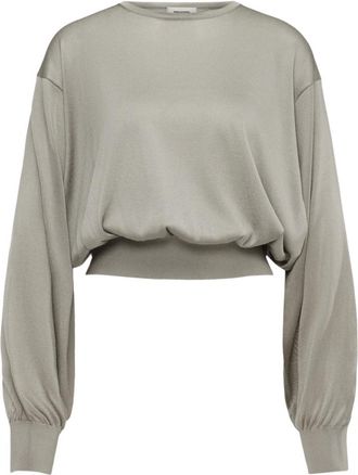 Drykorn Hoodies & sweatvesten, Dames, Groen, S, Talomina 10 Feinstrick Pullover Cropped