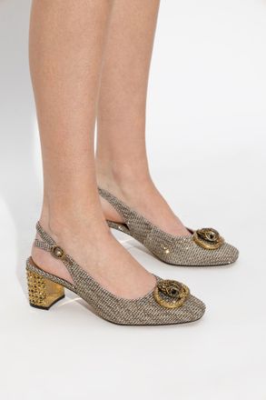 Kurt Geiger Chelsea Slingback Heeled Shoes, Womens, Brown