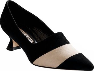 Manolo Blahnik Womens Yeli Suede Pumps In Black / Mnud