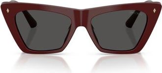 Jimmy Choo London 53mm Cat Eye Sunglasses in Cranberry/dark Grey at Nordstrom