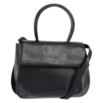 Ferragamo Pre-owned Handbags, female, Black, Size: ONE SIZE Pre-owned Leather Handbag