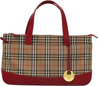 Burberry Pre-owned Tote Bags, female, Multicolor, Size: ONE SIZE Pre-owned Vintage Haymarket Check Tote Bag