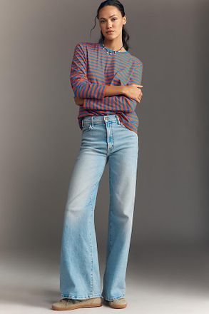 Mother The Hustler Roller Sneak High-Rise Wide-Leg Jeans