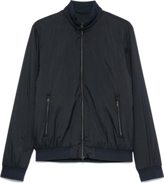 Herno logo-plaque bomber jacket - Blue
