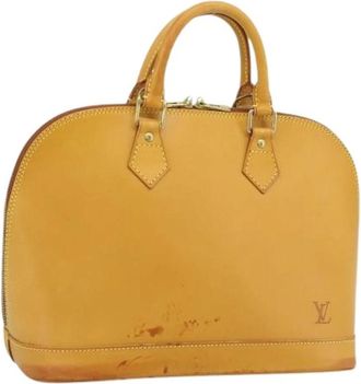 Louis Vuitton Pre-owned Vintage Hand Bag - Dames - Vintage Handtas - Beige - ONE Size - Leer - Vintage