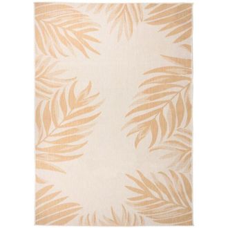 vidaXL Alfombra de exterior tejido plano estampado de hoja 140x200 cm Vidaxl