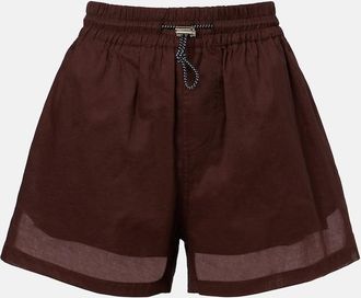 Plan C Cotton organza shorts