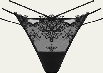 Lise Charmel Diva Glamour Embroidered Tulle G-String
