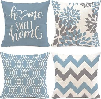 OEM Fundas De Coj&iacute;n Decorativas Con Estampado Geom&eacute;trico De Hexagramas Amarillos, 45 X 45 Cm, Juego De 4 Piezas, Fundas Decorativas Para Cojines De Sof&aacute;, 