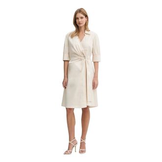 Pinko Pinko, Kleedjes, Dames, Beige, L, Katoen, Aline Katoenen Popeline Jurk