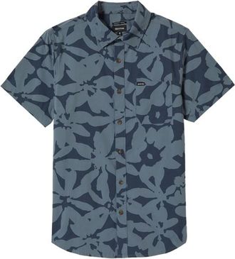 Brixton Charter Print S/S Hemd für Herren | blau/grau