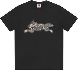 Icecream T-shirt Running Dog Woodland - Nero